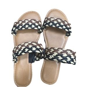 NWOT Universal Thread Sandals/chanclas Brown/black Weave Size 9